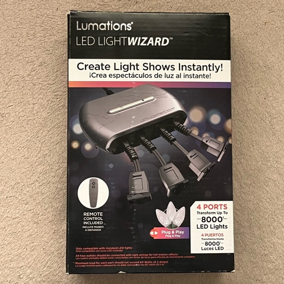 Luminations LED LightWizard-4 Ports-Remote Cont-NEW-Electric Splitter-Christmas - Picture 1 of 9